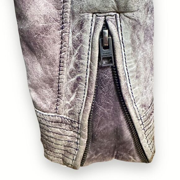 Harley Davidson Black Label Washed Lambskin Leather Moto Jacket Men's M - Picture 6 of 15